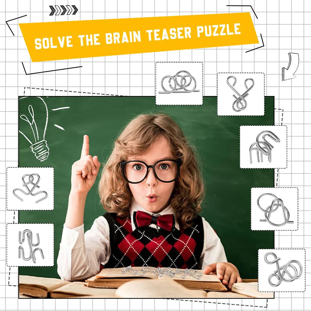 Brain Twist Metal Puzzle IQ Test