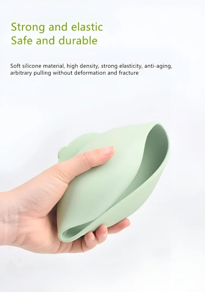 Silicone Suction Bowl Set with Spoon for Baby Kids and Toddler- 2 Pc Feeding Set